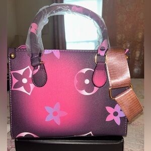 Stylish Purple and Pink inspired Women's Lulu handbag.👜